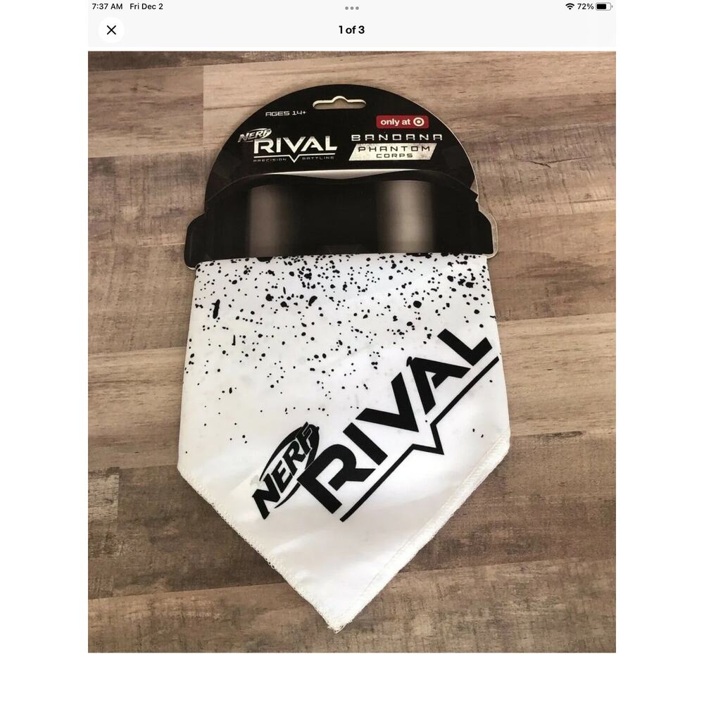 Nerf Rival Phantom Corps White Bandana NEW